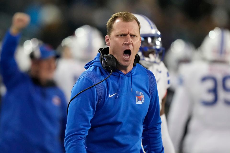 SMU coach Rhett Lashlee and the Mustangs are set to join the ACC in 2024.