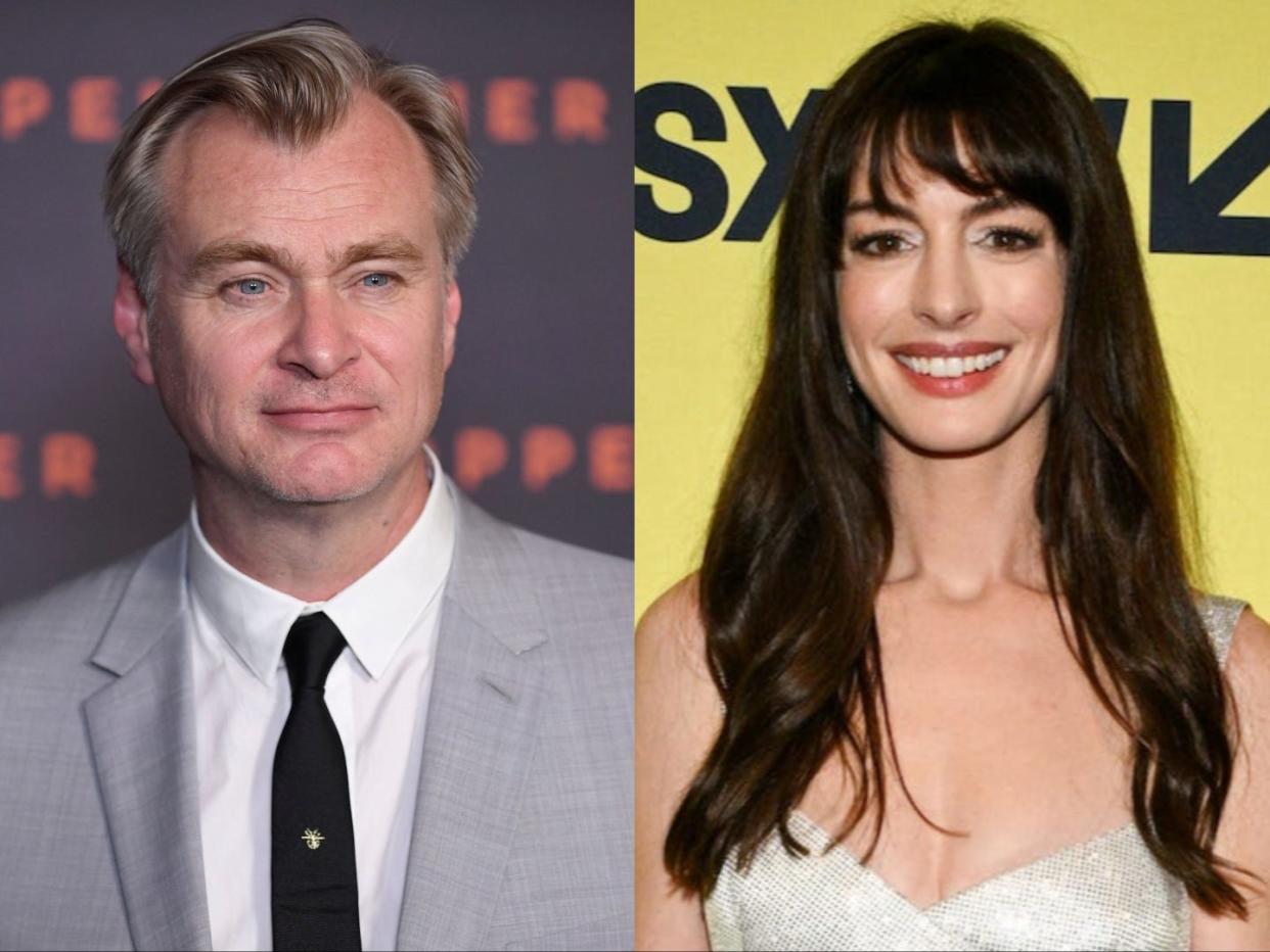 Christopher Nolan and Anne Hathaway.