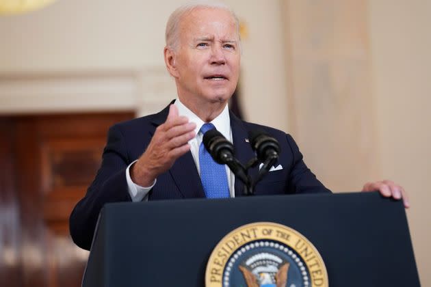 President Joe Biden, seen Friday after the Supreme Court overturned Roe v. Wade, does not agree with adding more justices to the court, the White House said. (Photo: via Associated Press)