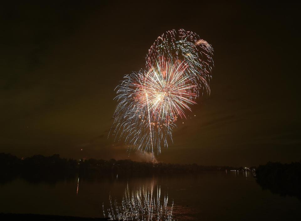 The Spirit of Kansas fireworks at Lake Shawnee lit up Topeka skies on July 4, 2019.