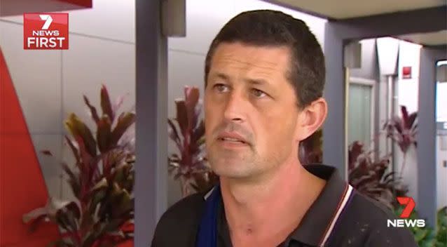 Donald McInnes was attacked by dogs. Picture: 7 News