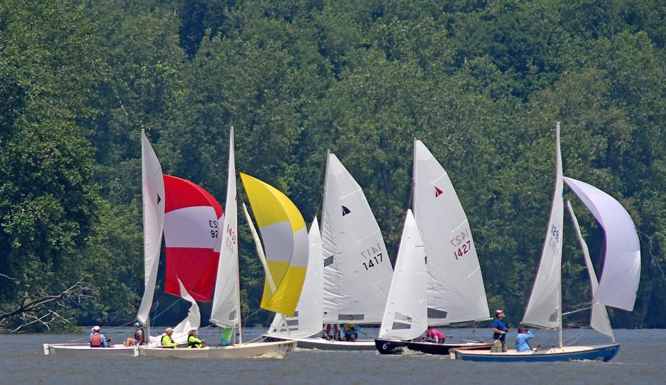 The Mohican Sailing Club located on Charles Mills Lake, hosted the Interlake Sailing Class Association National’s Regatta on Thursday, Friday and Saturday.