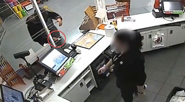 Police say the female staff member was threatened with a knife. Source: Queensland Police