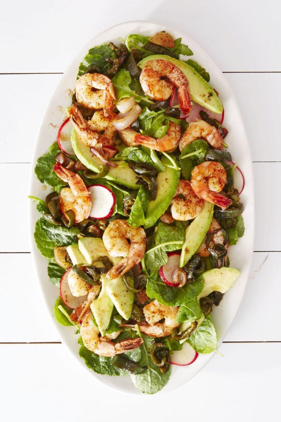 Roasted Shrimp & Poblano Salad