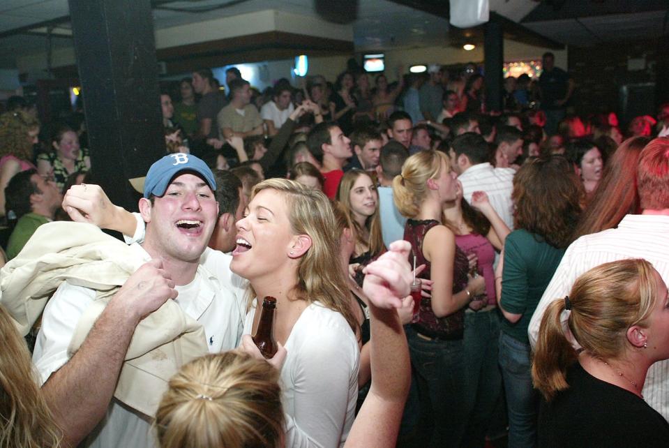 Revelers enjoy the night at the Stone Balloon on Main Street in Newark in 2004