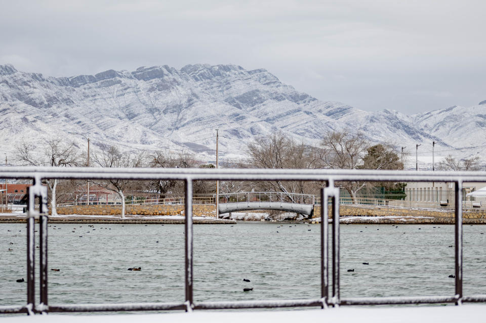 The Franklin Mountains from Ascarate Park Thursday, Feb. 3, 2022.