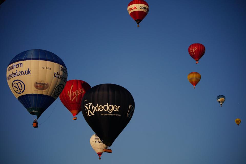 The fiesta is expected to see more than 100 balloons fly over the Bristol area (Ben Birchall/PA) (PA Wire)