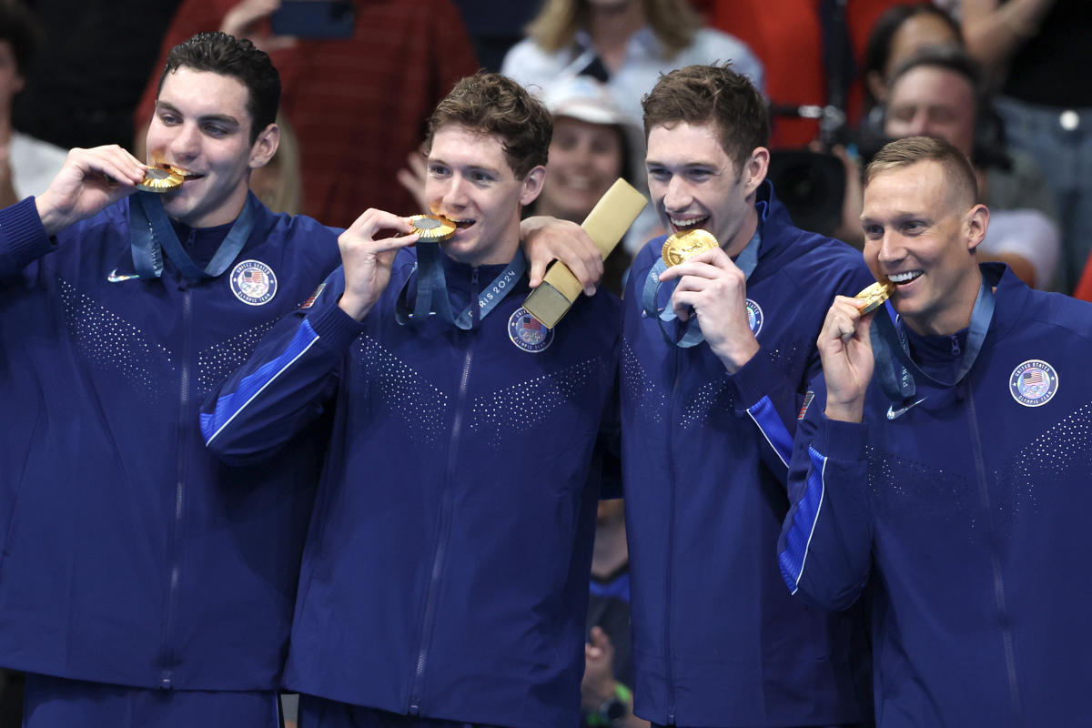 2024 Paris Olympics results Team USA wins first gold medal, Katie