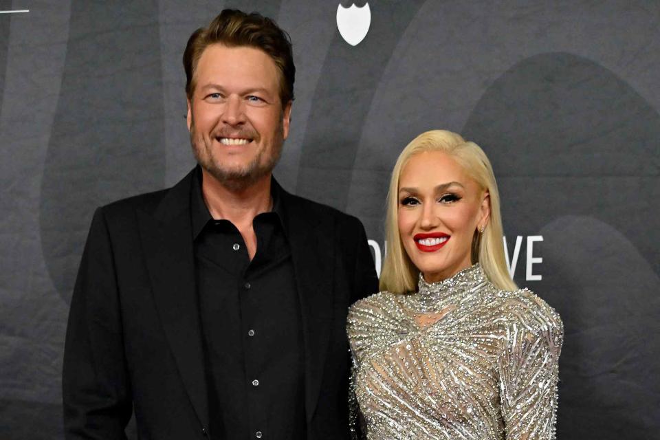 <p>David Becker/Getty</p> Blake Shelton and Gwen Stefani