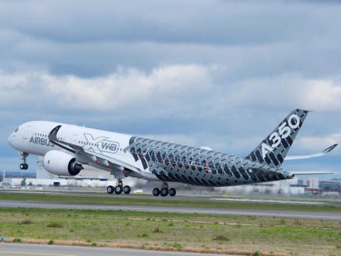 Airbus A350 XWB MSN2 test takeoff