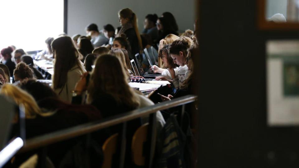 (Photo d'illustration) - Étudiants dans une salle de cours à l'université - Charly Triballeau-AFP
