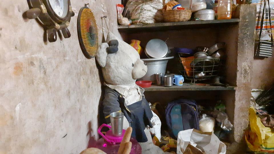 Families with more than 10 people also live in these one-room houses.