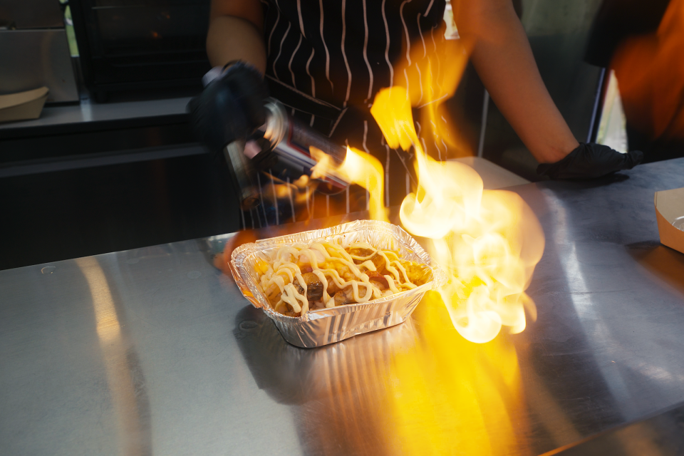 EVB bistro, which sells sushi bakes - a casserole version of a sushi roll containing ingredients such as unagi, prawn and octopus. (PHOTO: Yahoo News Singapore/BruceLim)