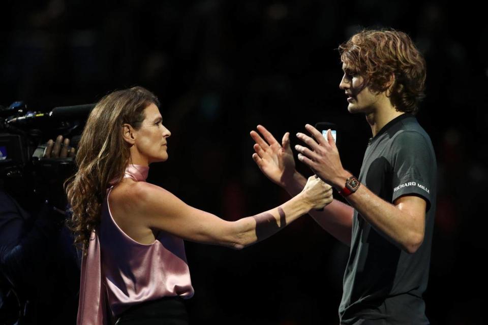 Annabel Croft had to reprimand the crowd during her interview with Zverev (Getty)