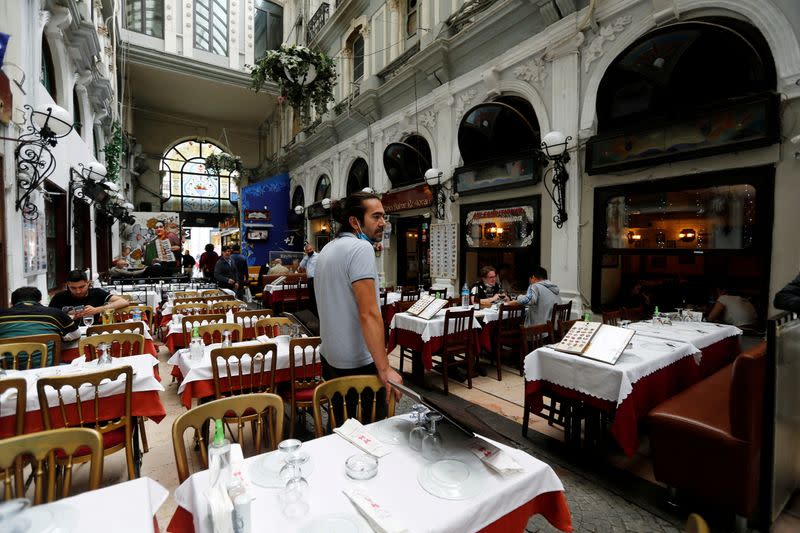 FILE PHOTO: COVID-19 restrictions on restaurants and cafes are eased in Istanbul
