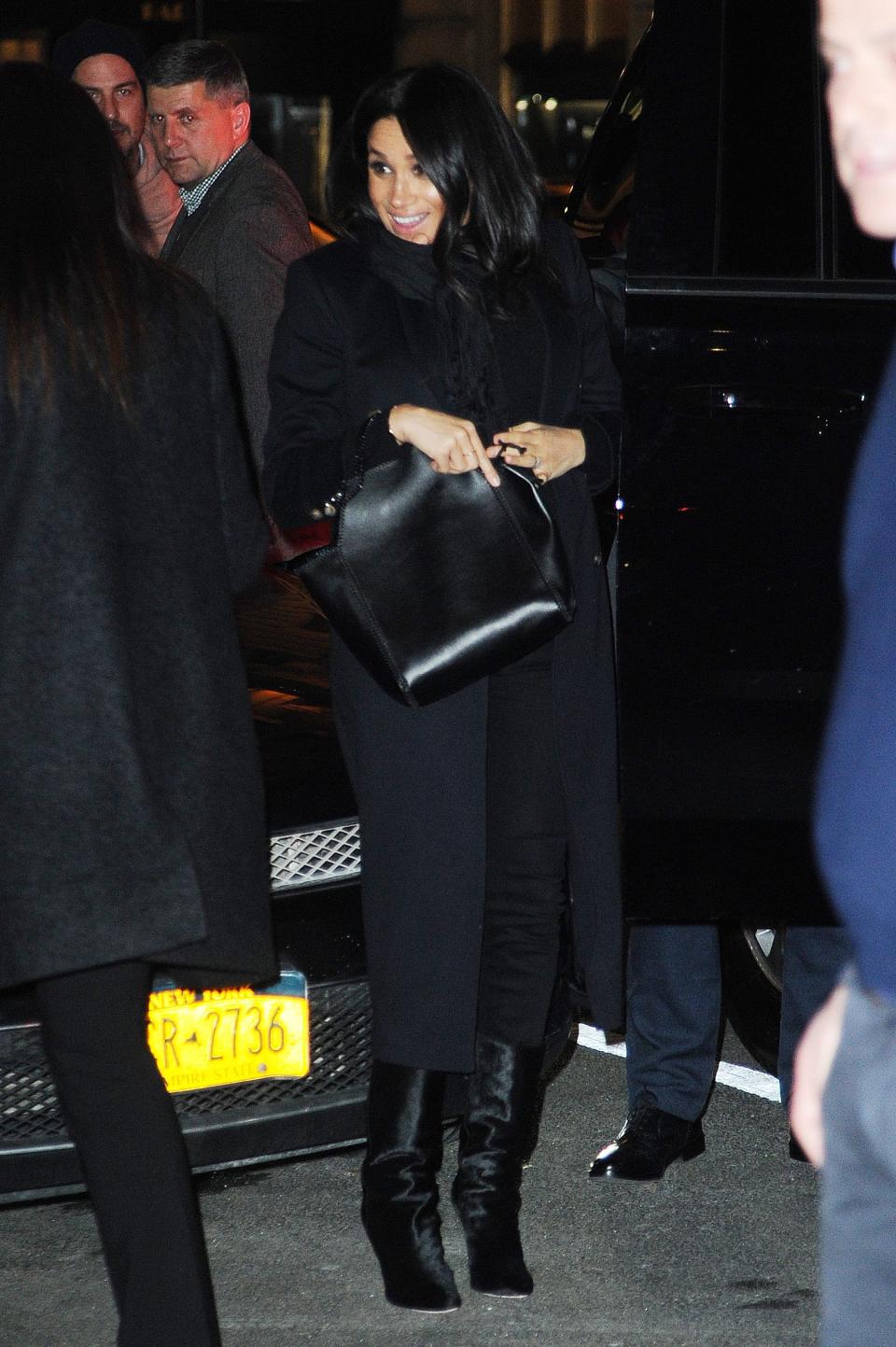 The Duchess of Sussex at The Polo Bar in NYC (SplashNews.com)