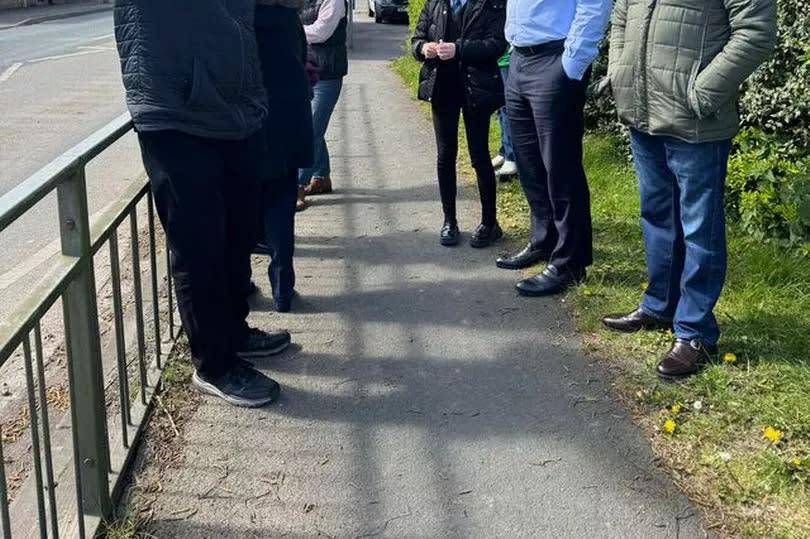 Peter Maskell, Alexa Wrightson, Beverley and Holderness MP Graham Stuart and East Riding Council South West Holderness ward's Cllr John Dennis (left to right) at the zebra crossing in Main Road, Thorngumbald