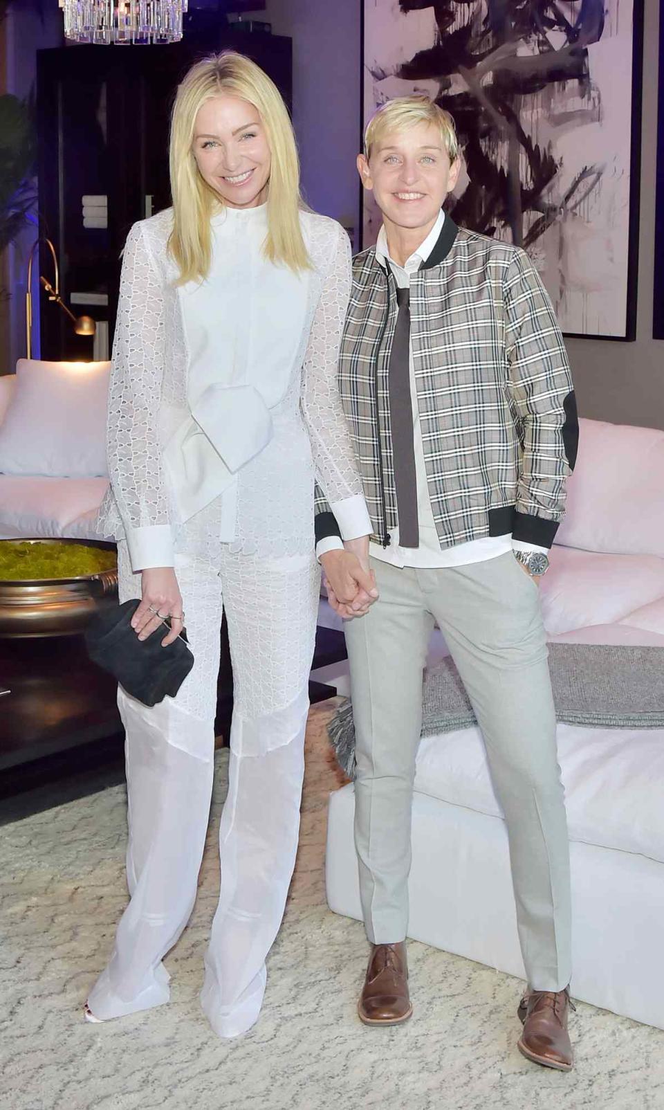 Portia de Rossi and Ellen DeGeneres attend GENERAL PUBLIC x RH Celebration at Restoration Hardware on June 27, 2018 in Los Angeles, California.