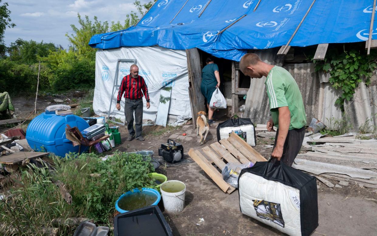 Oxana and her family have returned to their house