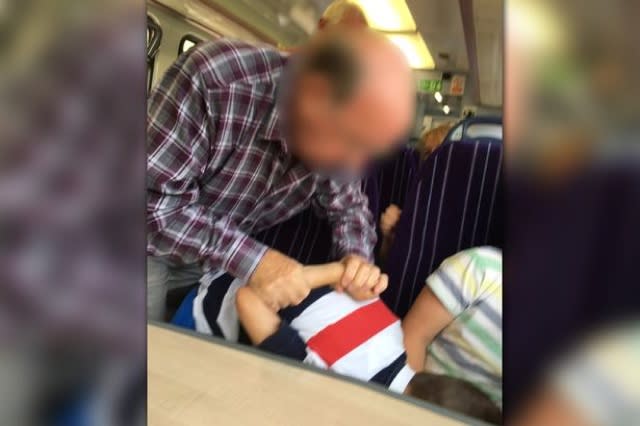 Pensioner puts boy in armlock on Manchester-bound train