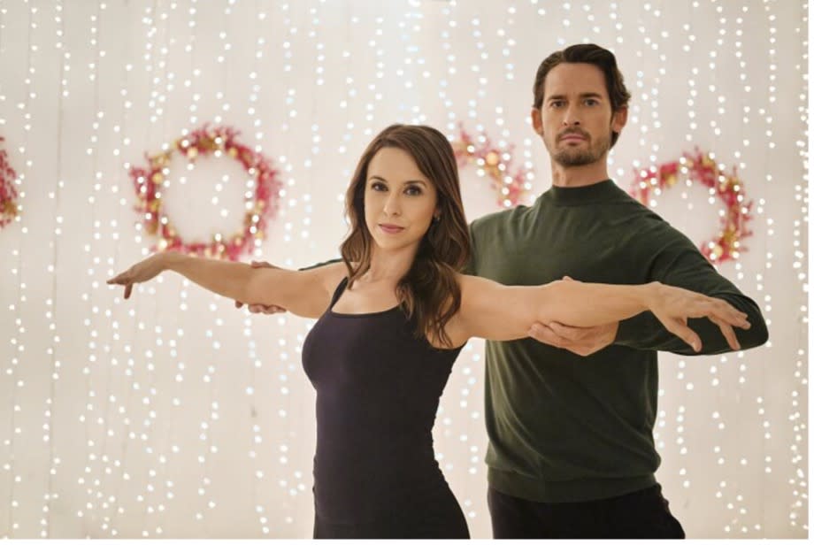 <span><span> Lacey Chabert and Will Kemp in <em>The Christmas Waltz</em></span><span>Hallmark</span></span>