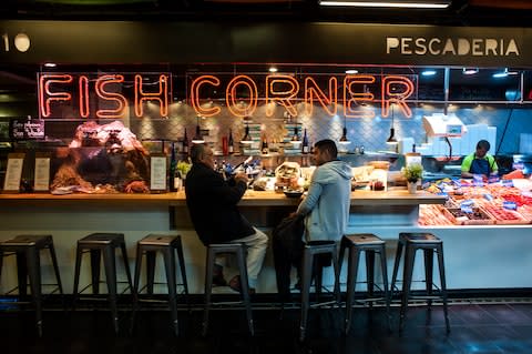 A fish bar in Madrid - Credit: Joaquin Gomez Sastre/NurPhoto/NurPhoto