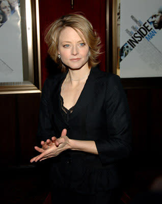 Jodie Foster at the NY premiere of Universal Pictures' Inside Man