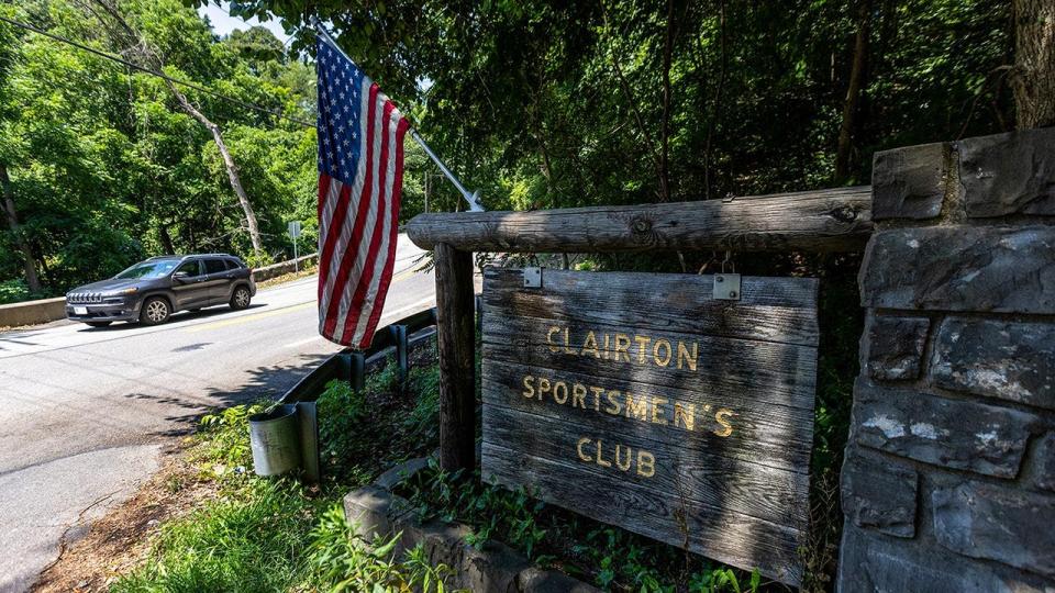 View of the signage in front of the shooting club of which the potential Trump assassin was a member