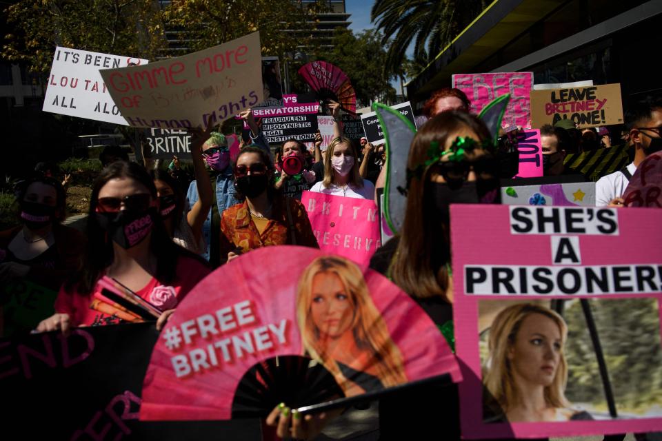 Controversy has surrounded the conservatorship sparking the #FreeBritney movement which her dad has dismissed as fans’ conspiracy theory (AFP via Getty Images)