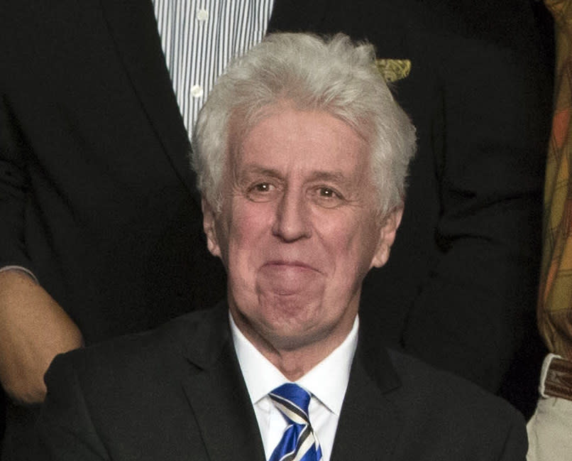 <p> FILE - In this Dec. 15, 2016, photo, CNN commentator Jeffrey Lord, appears at a rally for President-elect Donald Trump in Hershey, Pa. Lord made a comparison of Trump to Martin Luther King Jr., on CNN's morning "New Day." He is one of a handful of pro-Trump commentators that CNN hired during the last election. (AP Photo/Matt Rourke, File) </p>