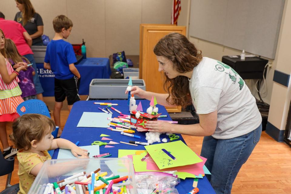 Children's table at previous Seed Library event.