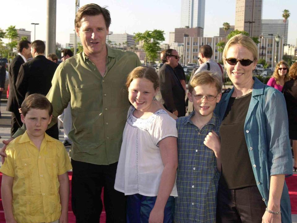 <p>Chris Weeks/Liaison</p> Bill Pullman, Tamara Hurwitz and their children Maesa, Lewis, and Jack, arrive at the premiere of "Titan A.E." in 2000