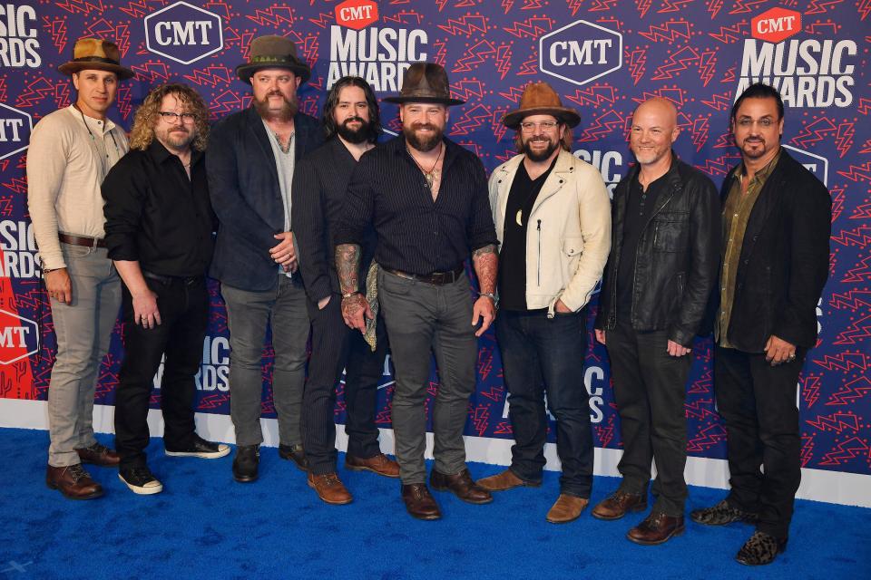 Zac Brown Band on the red carpet before the 2019 CMT Awards at Bridgestone Arena Wednesday, June 5, 2019, in Nashville, Tenn. 