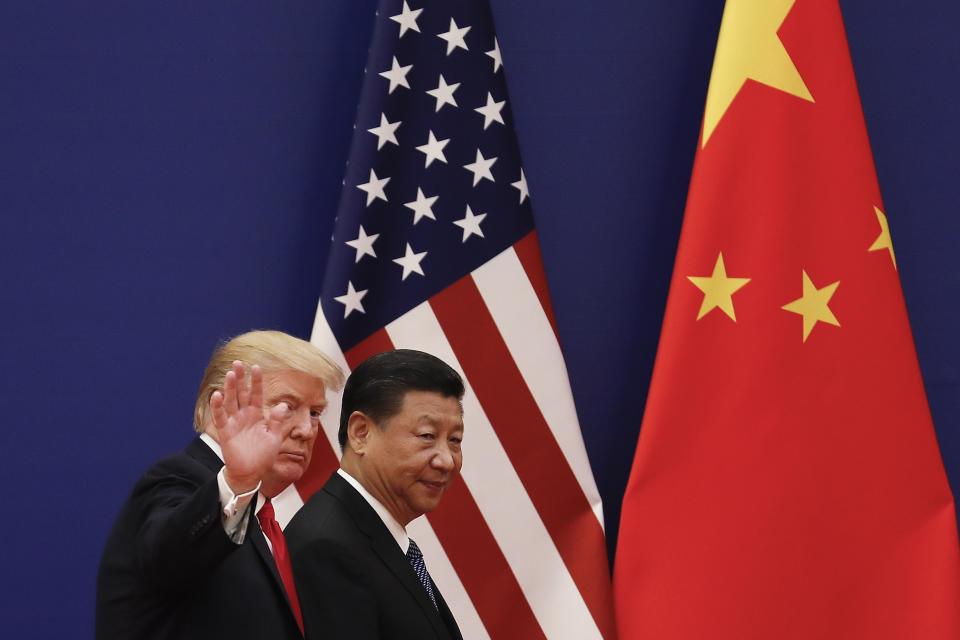 <span>El presidente estadounidense, Donald Trump, y su homólogo chino, Xi Jinping</span>. (AP Photo/Andy Wong, File)