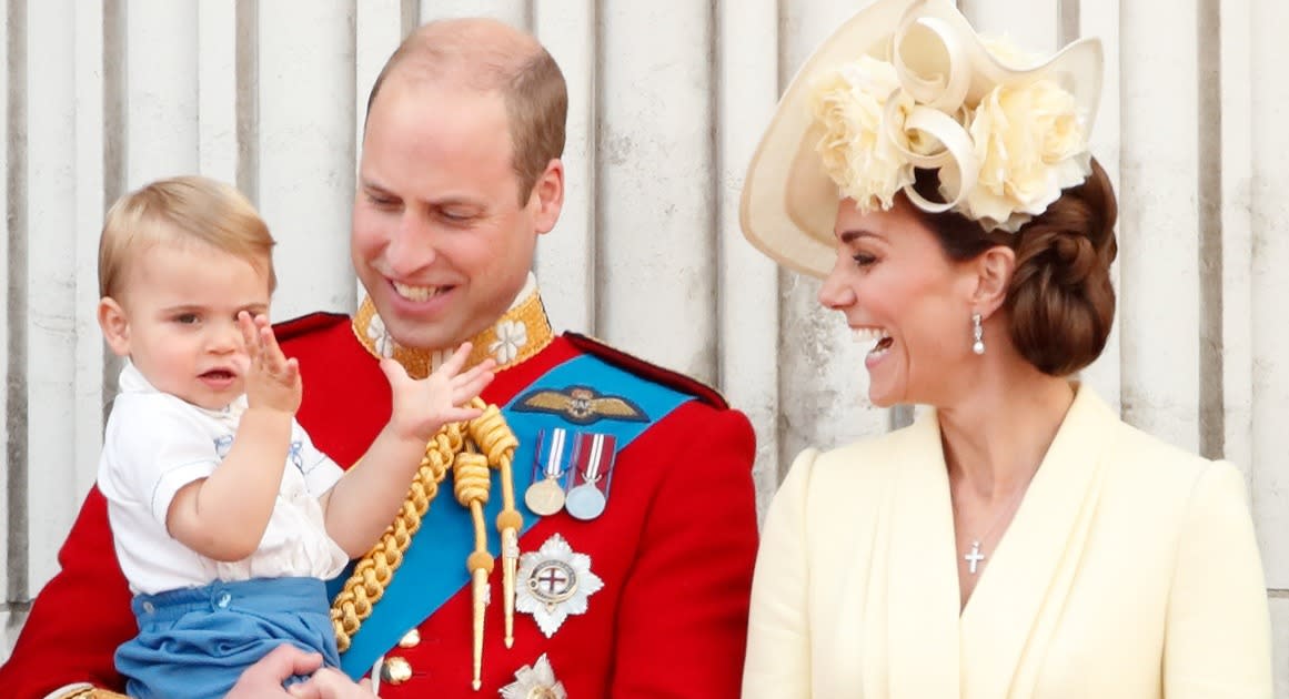 Prince William was seen holding son Louis at Trooping the Colour last Saturday [Image: Getty]