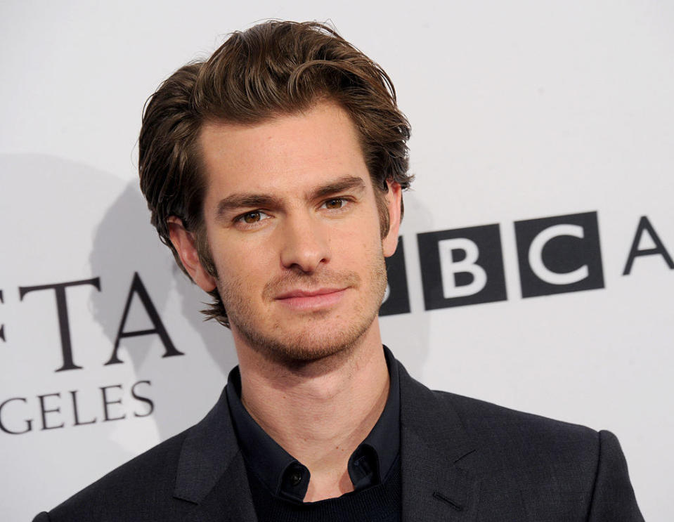 Andrew Garfield arrives at The BAFTA Tea Party