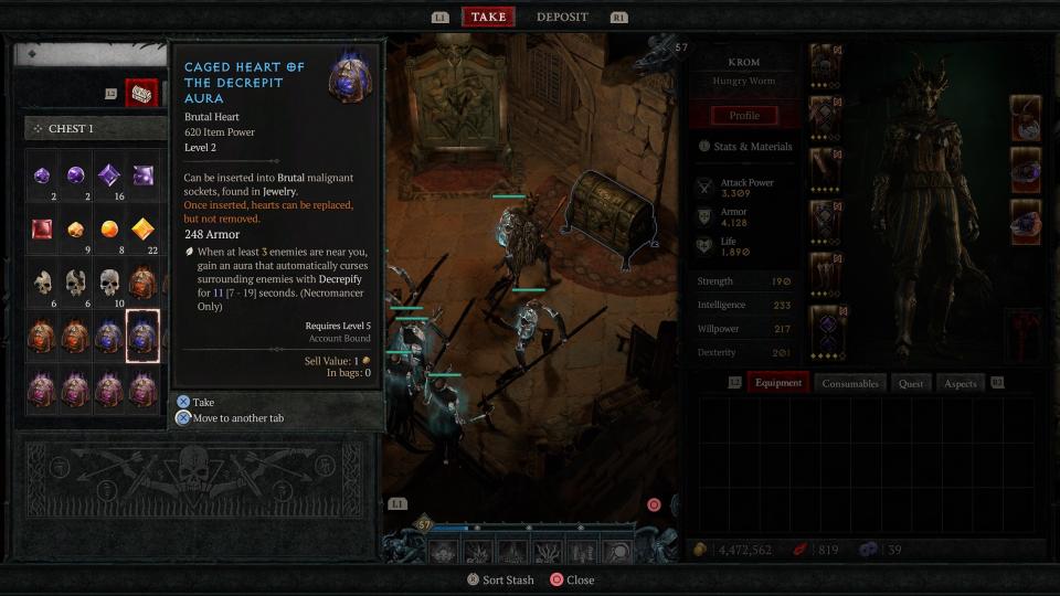 Diablo 4 Decrepify Malignant Heart