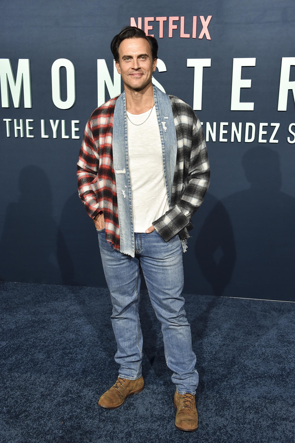 Cheyenne Jackson at Netflix’s “Monsters: The Lyle and Erik Menendez Story” premiere held at The Egyptian Theatre Hollywood on September 16, 2024 in Los Angeles, California.