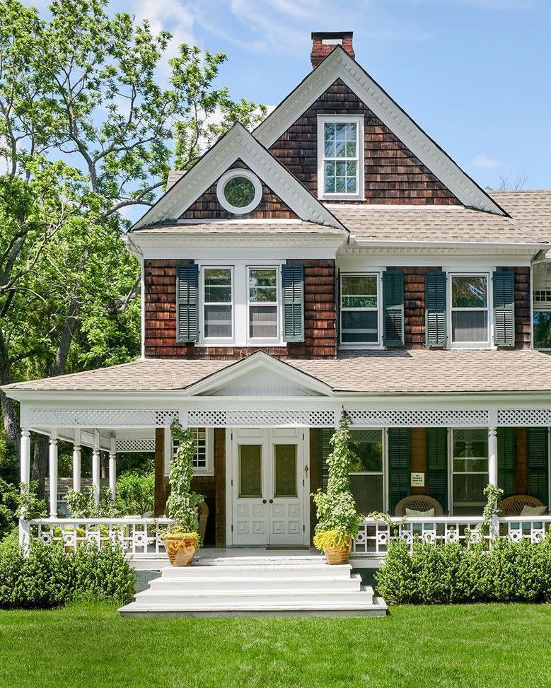 a large house with a front yard