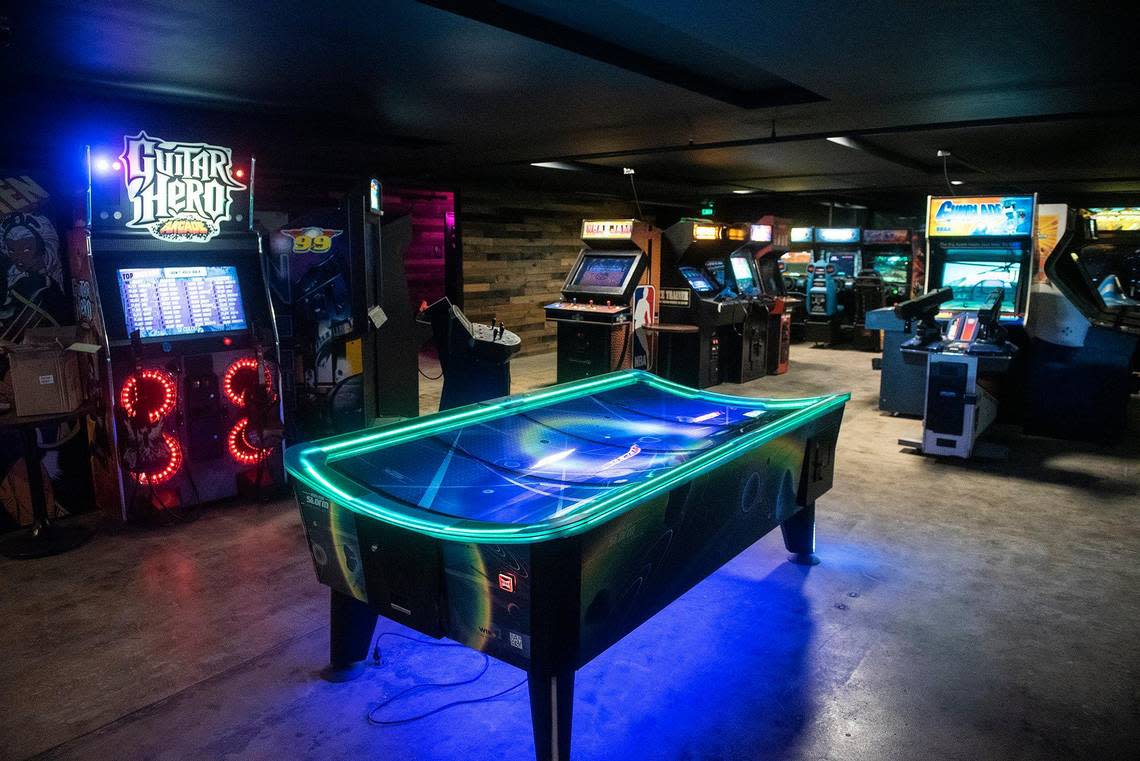 Games inside Joystiq, a bar, arcade and restaurant venue located at 325 W. Main Street in Merced, Calif., on Wednesday, Oct. 5, 2022.