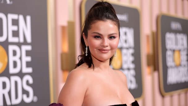 PHOTO: Selena Gomez arrives at the 80th Annual Golden Globe Awards held at the Beverly Hilton Hotel on Jan. 10, 2023 in Beverly Hills. (Christopher Polk/Getty Images, FILE)