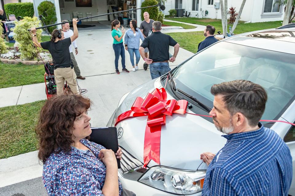 Liam's home was abuzz Saturday, March 18, when the team from "Designing Spaces" and others came to deliver a new van and gifts for the  struggling family that was featured in the Post's Season to Share annual campaign to help those in need.