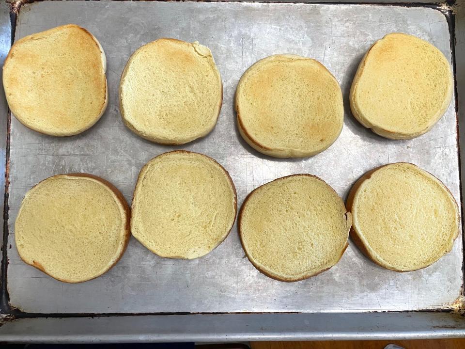 Toasted buns for Gordon Ramsay's Burger