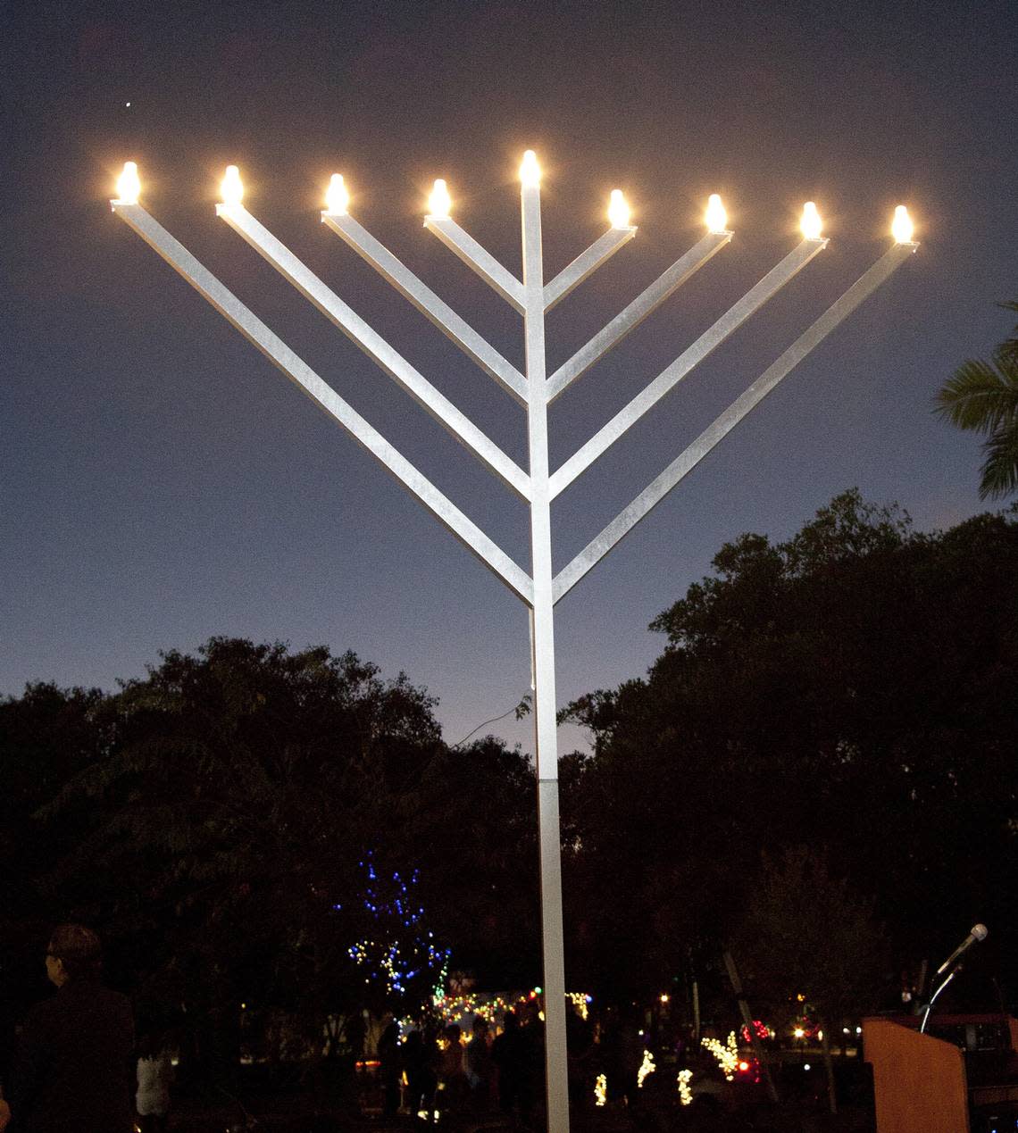 Community menorah lighting ceremonies will be held throughout South Florida.