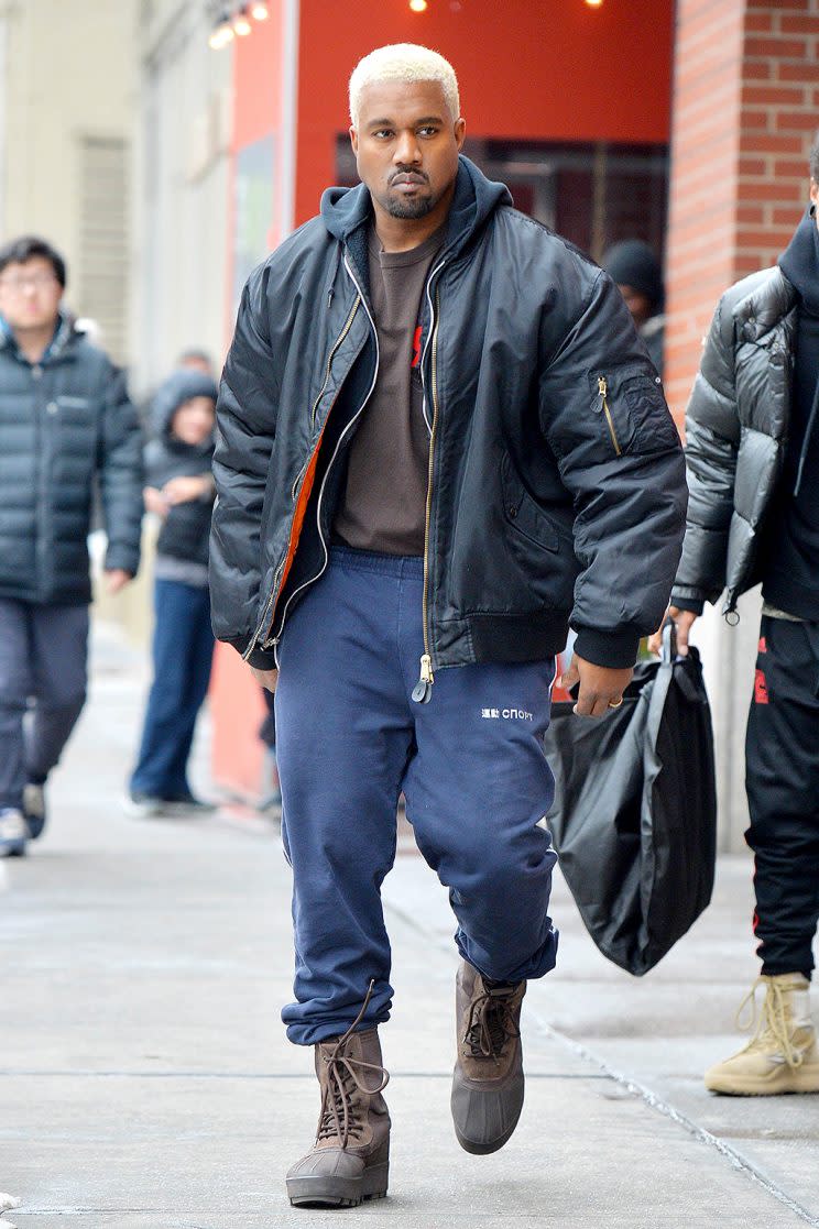 Kanye West in NYC. (Photo: AKM-GSI)