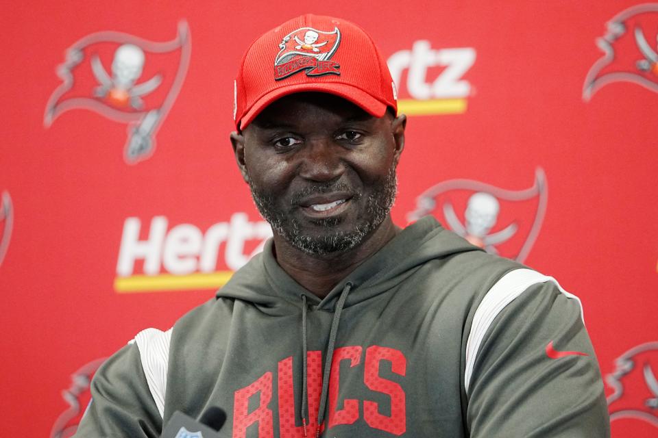 Tampa Bay Buccaneers head coach Todd Bowles leads the oldest coaching staff in the NFL, including the oldest coach, 83-year-old offensive assistant Tom Moore.