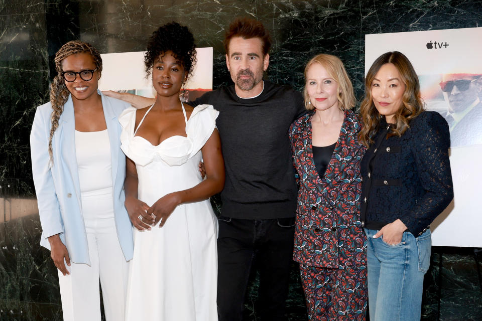 Jacqueline Coley, Kirby Howell-Baptiste, Colin Farrell, Amy Ryan and Audrey Chon attend "Sugar" FYC Red Carpet