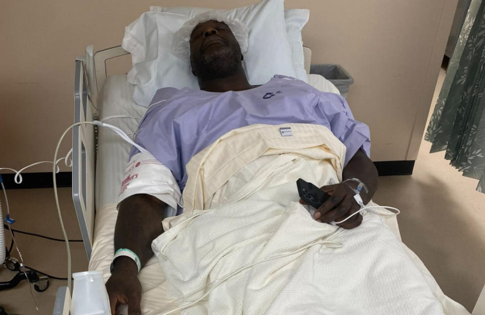 Shaquille O'Neal underwent a hip replacement credit:Bang Showbiz