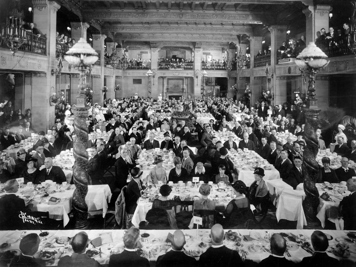 Banquets were held in the famous lobby back in the hotel's heyday.