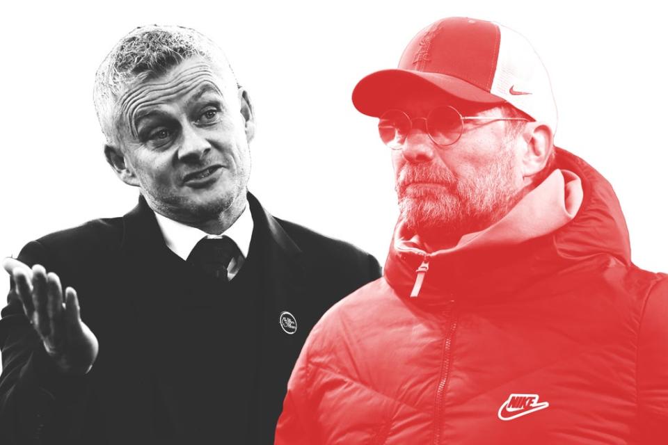 Manchester United manager Ole Gunnar Solskjaer and Liverpool counterpart Jurgen Klopp (Getty Images)